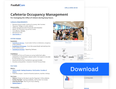 FootfallCam Food Establishments - Cafeteria Occupancy Management