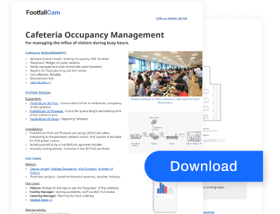 FootfallCam Food Establishments – Cafeteria-Belegungsmanagement