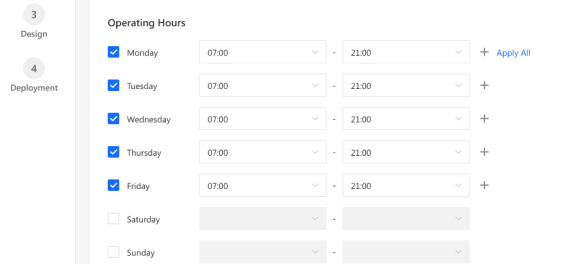 FootfallCam People Counting System - Configure Store Details