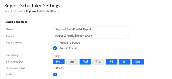 FootfallCam People Counting System - Setting Up Mailing List for Report Sending