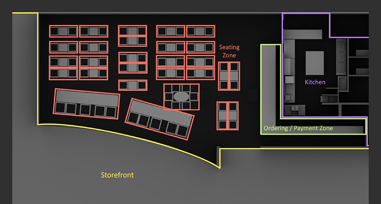 Sample Floorplan for Café