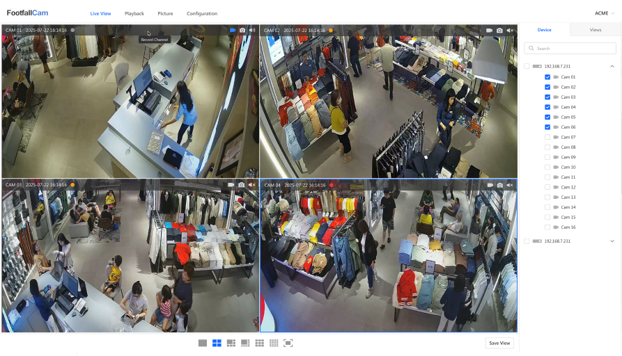 Live View Monitoring