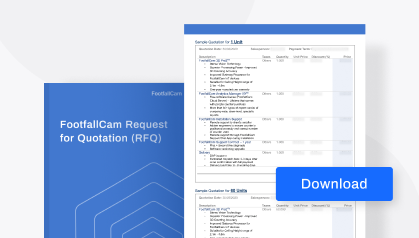 FootfallCam عد الأشخاص. نظام متاجر البيع بالتجزئة - طلب عرض الأسعار (RFQ)