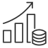 FootfallCam Icon - Lower Cost. Higher Value