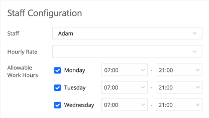 FootfallCam People Counting System - Configure the staff data