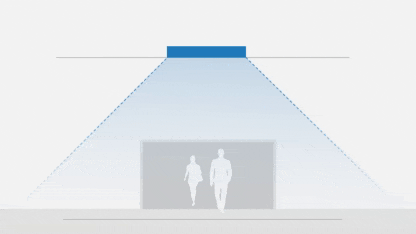 FootfallCam Comptage de Personnes Système - Prend en charge un plafond très haut avec une large zone de couverture