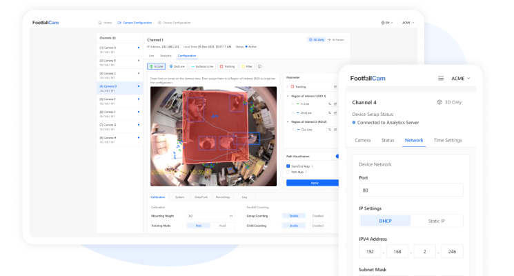 FootfallCam Device Configuration