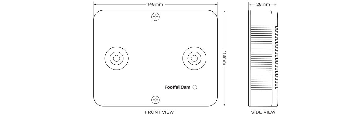 FootfallCam Pro2 Dimension