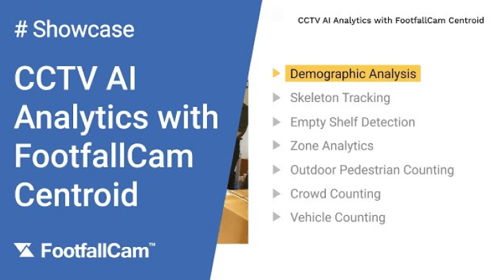 FootfallCam عد الأشخاص. النظام - تتبع الهيكل العظمي