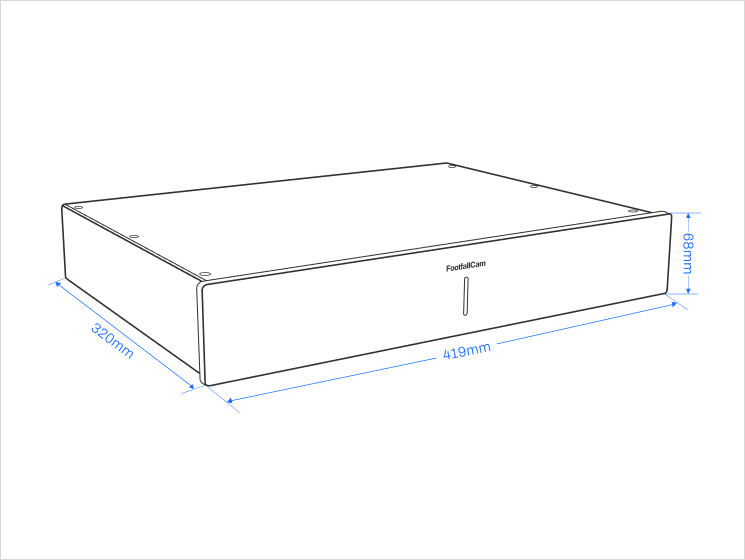 FootfallCam Centroid-64 Dimension Diagram