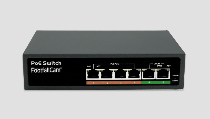 FootfallCam People Counting System - FootfallCam PoE Switch
