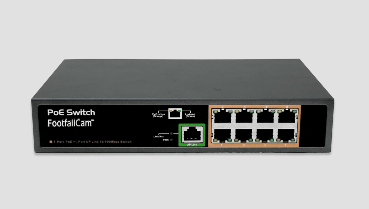 FootfallCam People Counting System - FootfallCam PoE Switch