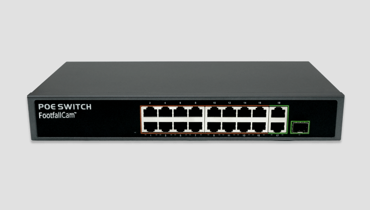 FootfallCam People Counting System - FootfallCam PoE Switch