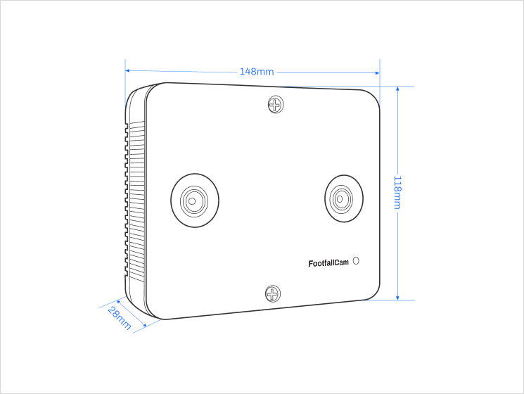 FootfallCam Pro3 Specifications Diagram