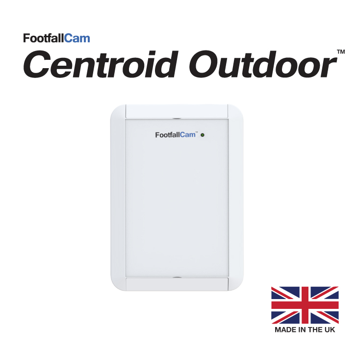 FootfallCam Centroid 屋外 - 正面図
