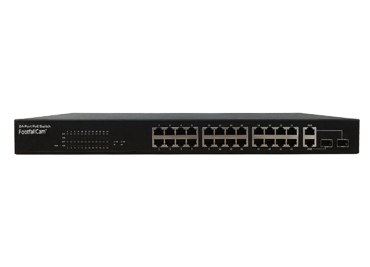 FootfallCam PoE Switch  -  24ポート