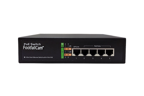 FootfallCam Poe Switch 仕様 - 4 ポート