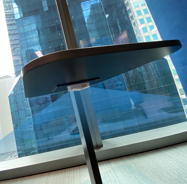 FootfallCam Space Sense - Sotto il supporto da tavolo