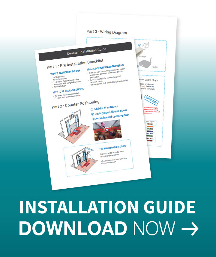 Download, Guia de Instalação, Manual de Instalação, contagem de pessoas, pessoas contador contador de passos