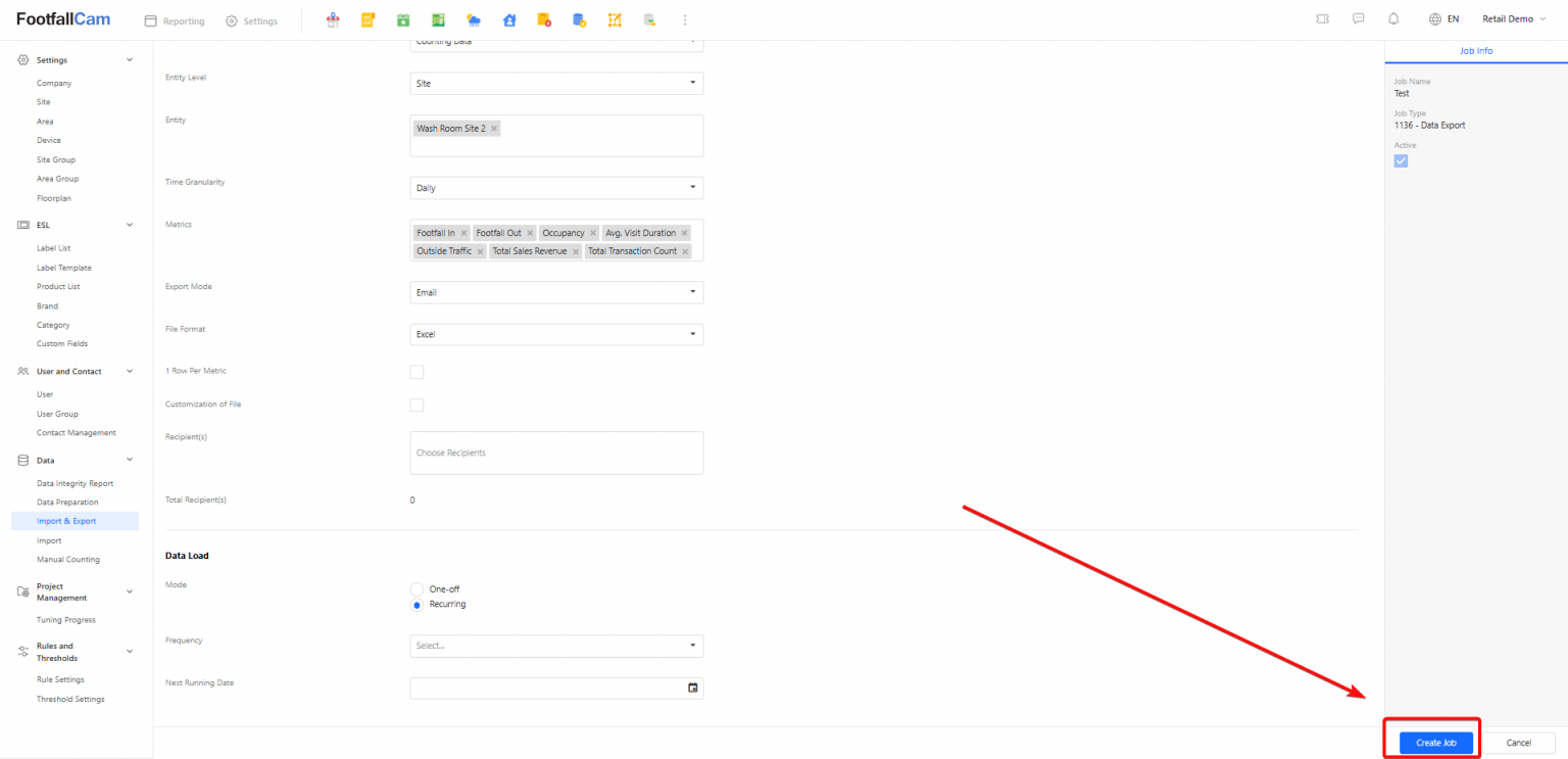 Chapter 1: Export Data from Server - FootfallCam