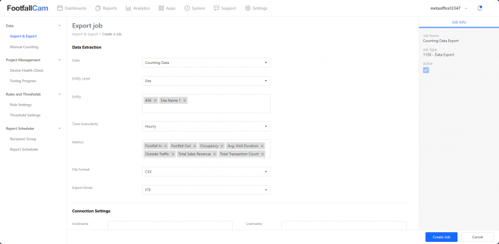 Chapter 1: Export Data from Server - FootfallCam